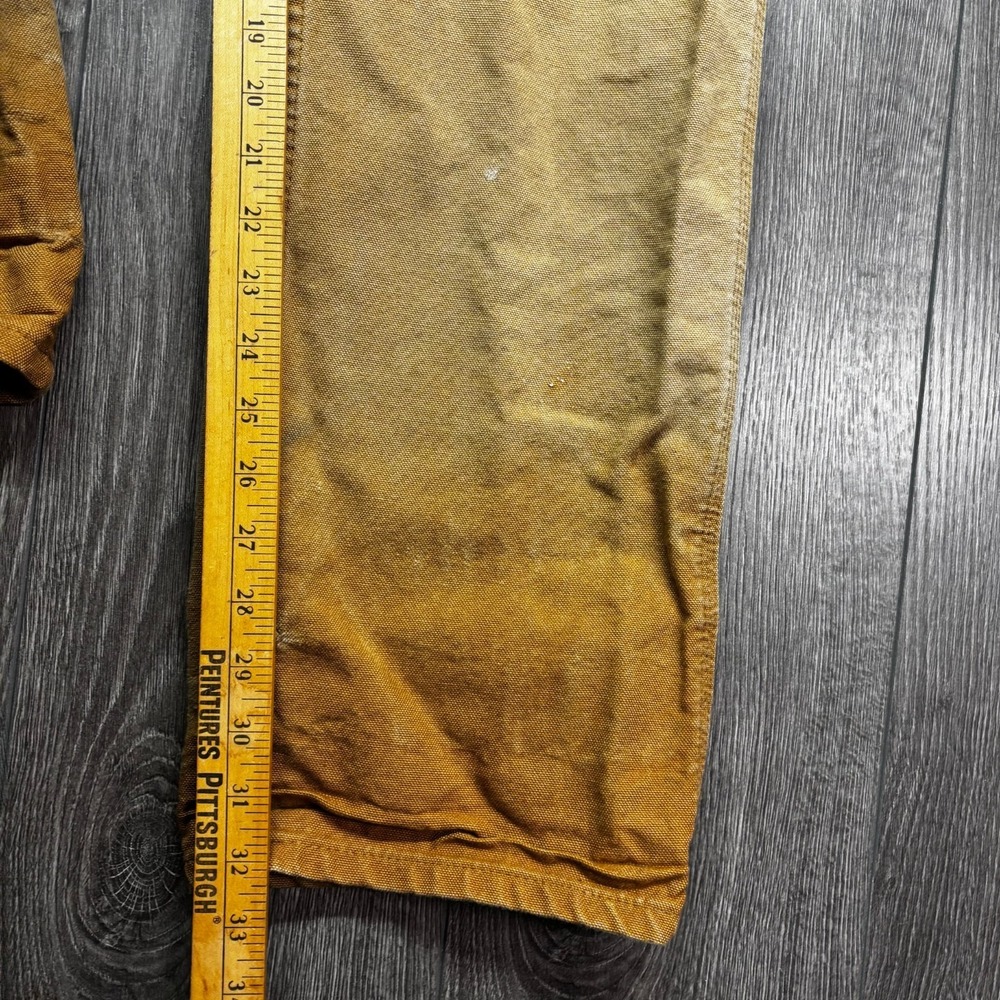 Vintage Carhartt Pants Mens 30x34 Carpenter Original Faded Canvas B11 BRN Y2k - Picture 10 of 11